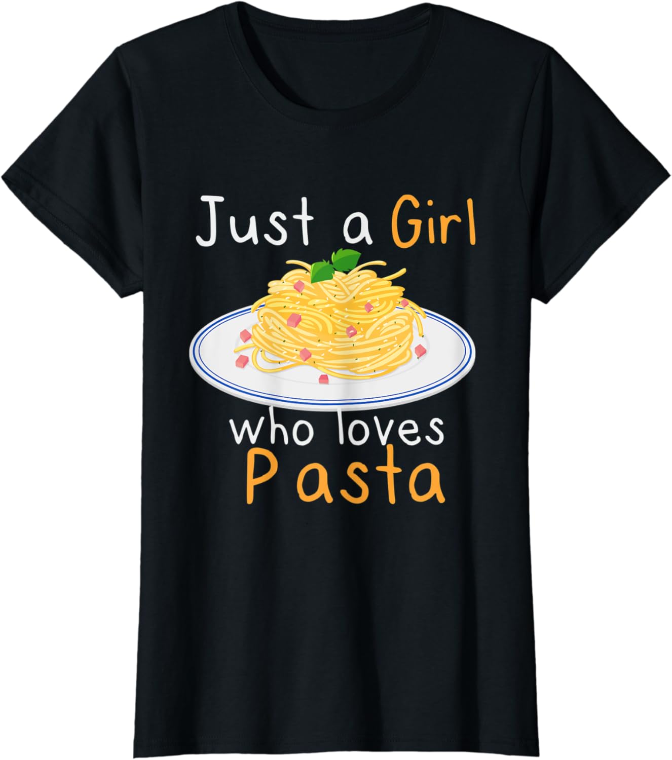 Just a Girl Who Loves Pasta Funny Italian Food Lover Gift TShirt